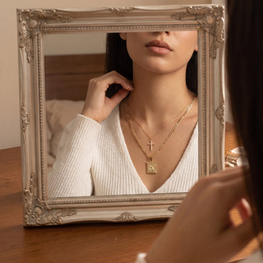 Ensemble Foi & Éclat — Collier Croix + Médaille Personnalisée