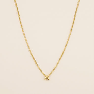Collier Femme Initiale Mini Plaqué Or