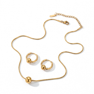 Collier Femme Parure Perle Dorée