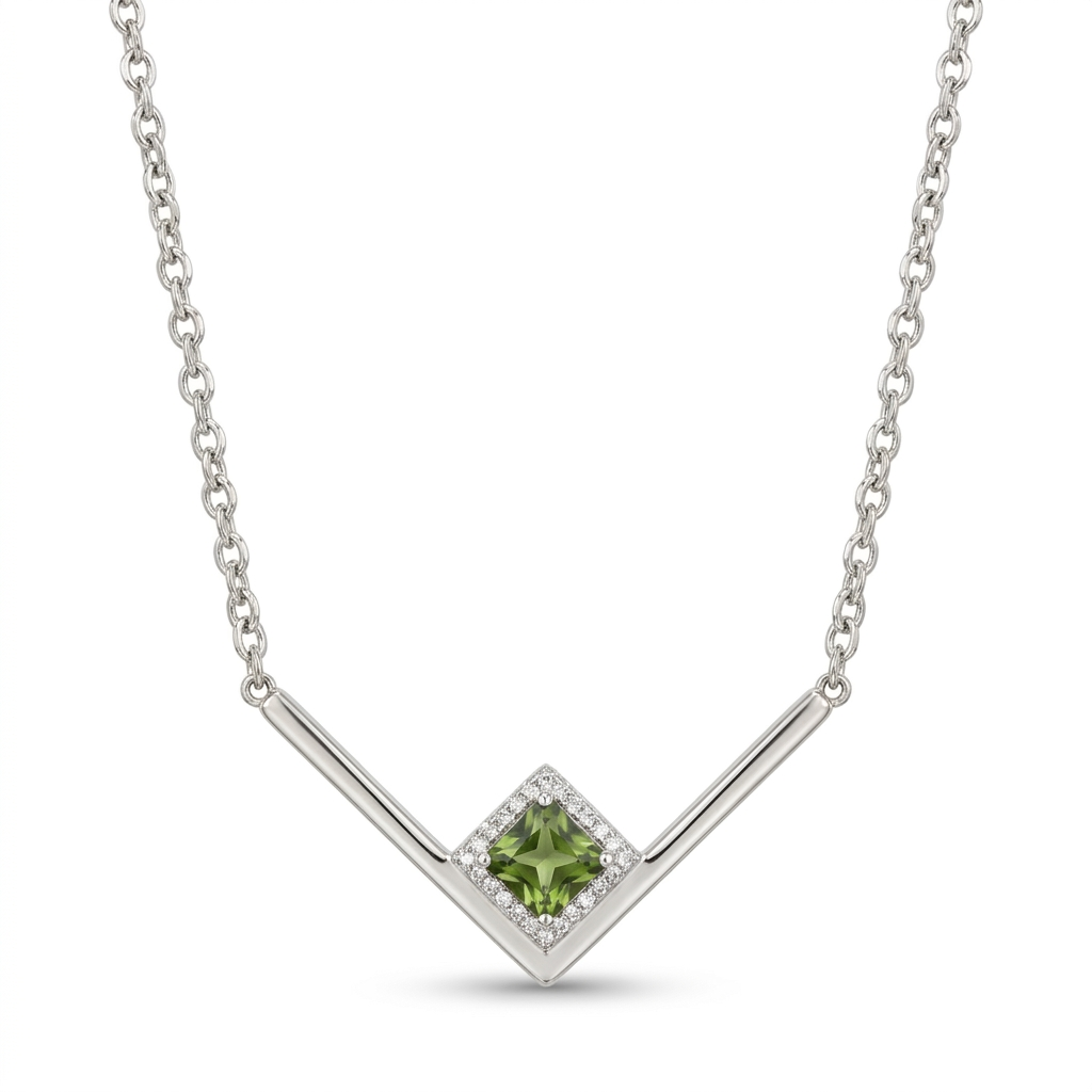 Collier Angulaire Péridot