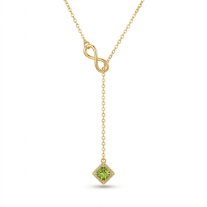 Collier Femme Infini Pierre Verte
