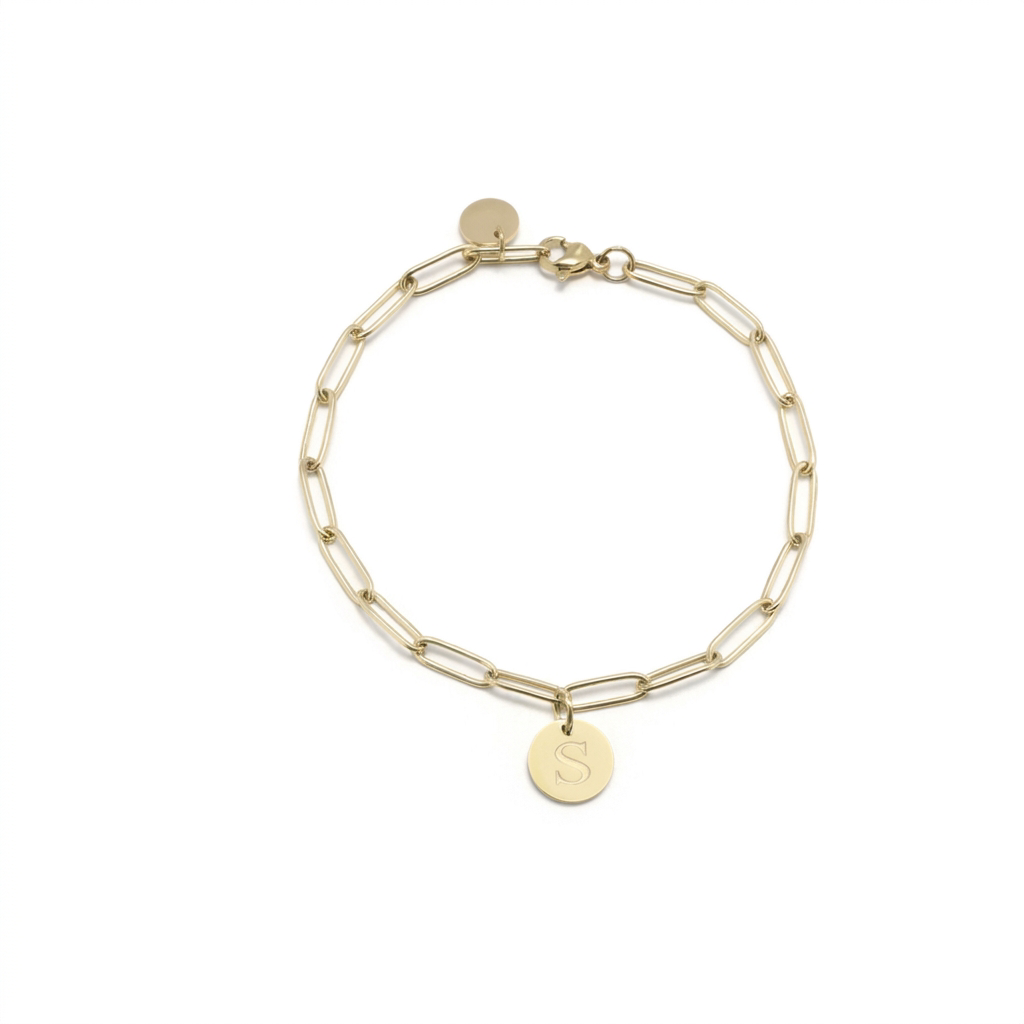 Bracelet Trombone Personnalisé — Plaqué Or 18 Carats