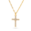 Collier Croix Zircone Pavée