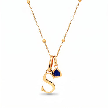 Collier Femme Initiale Pierre De Naissance
