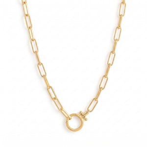 Collier Femme Trombone Plaqué Or
