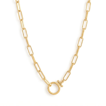 Collier Femme Trombone Plaqué Or