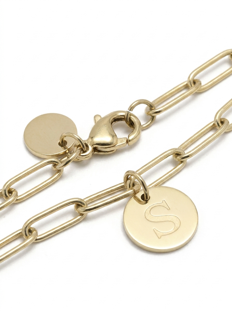 Bracelet Trombone Personnalisé — Plaqué Or 18 Carats