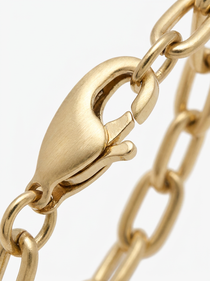 Bracelet Femme Trombone Médaille Initiale