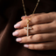 Collier Croix Zircone Pavée