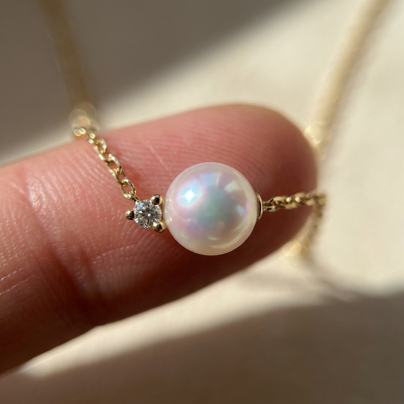 Collier Femme Perle & Zircone
