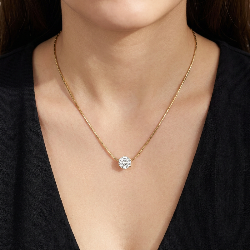 Collier Femme Solitaire Zircon