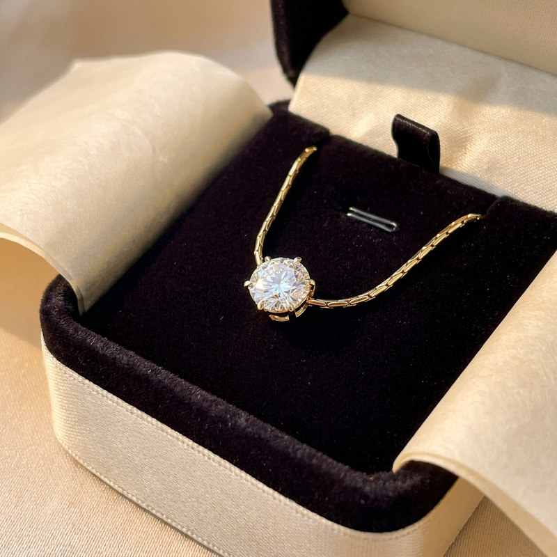 Collier Femme Solitaire Zircon