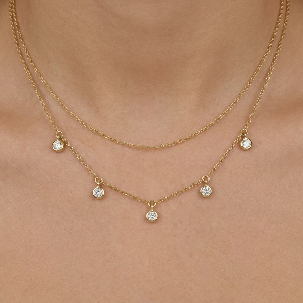 Collier Solitaire Or Massif