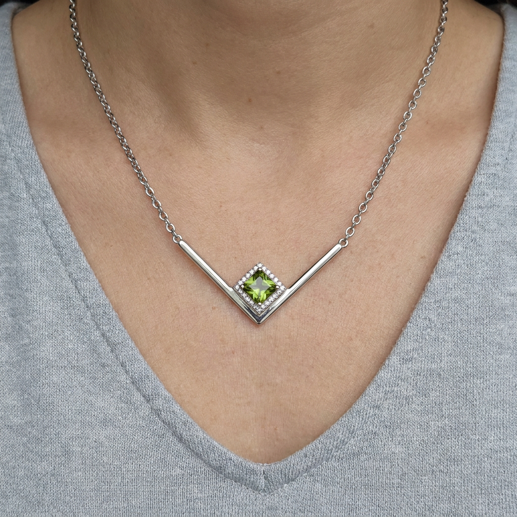 Collier Angulaire Péridot