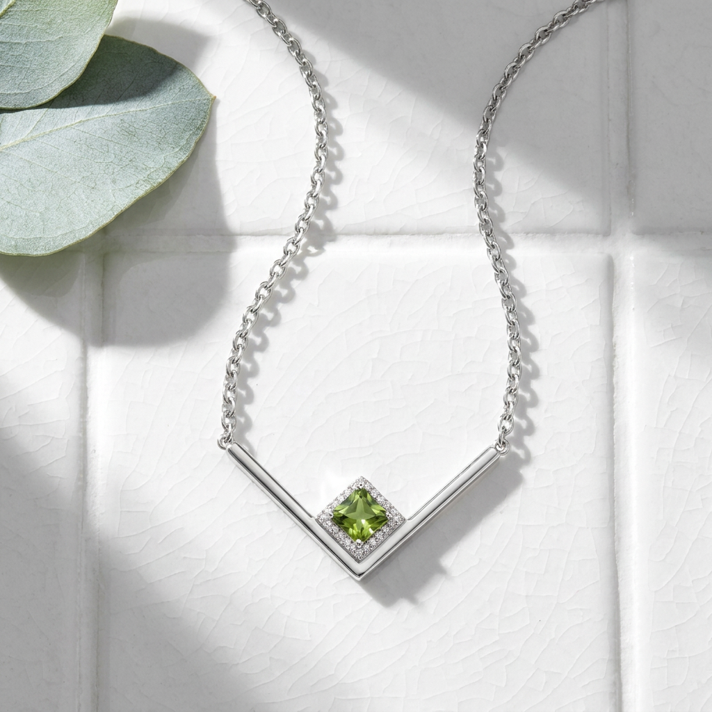 Collier Angulaire Péridot