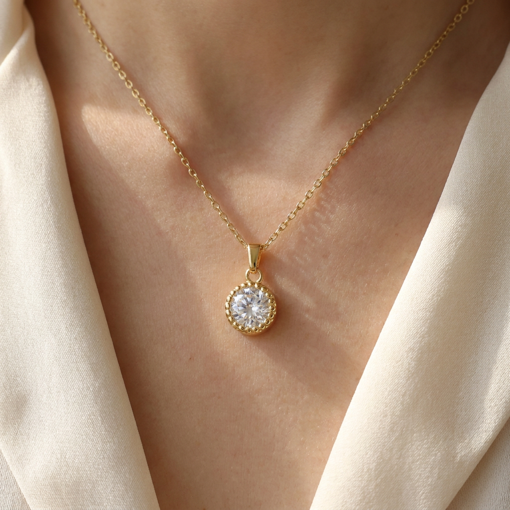Collier Solitaire Vintage