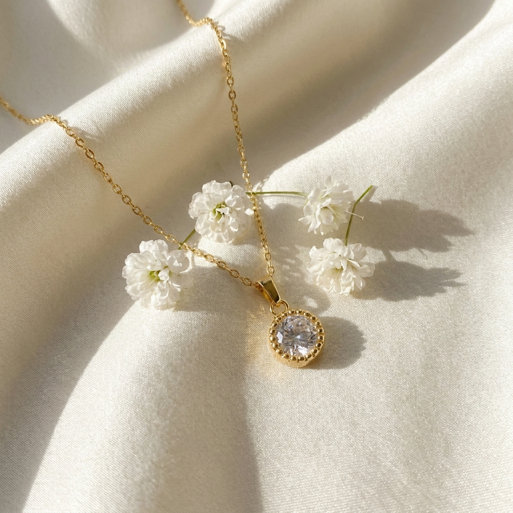 Collier Solitaire Vintage