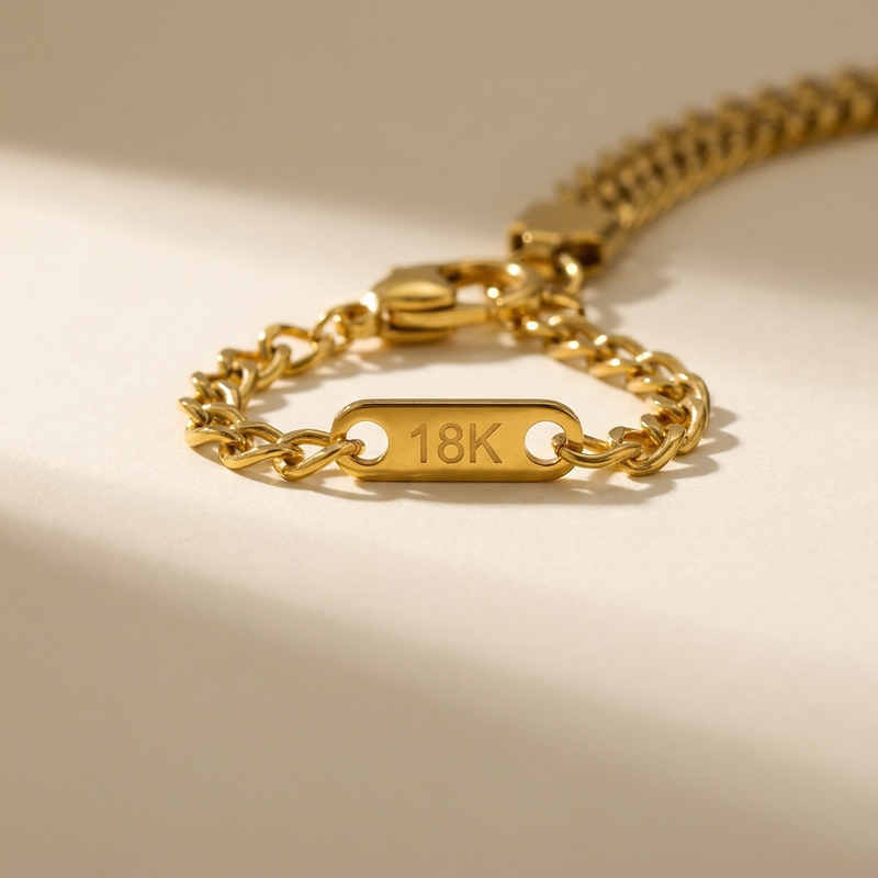 Collier Femme Ras-de-Cou Chaîne Gourmette Épaisse Plaqué Or