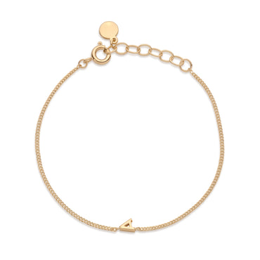 Bracelet Femme Initiale Mini Plaqué Or