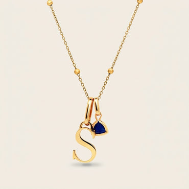 Collier Femme Initiale Pierre De Naissance