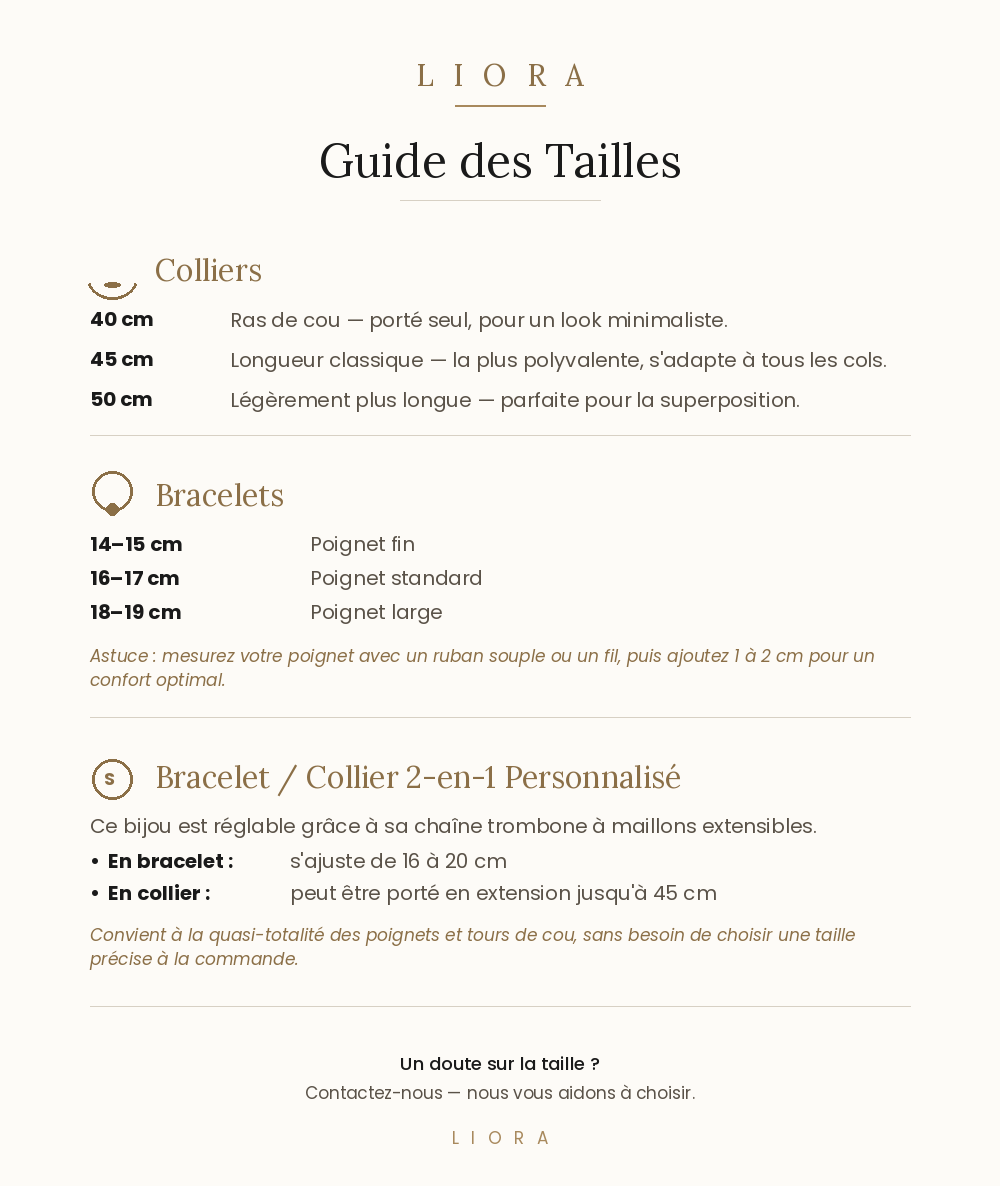 Guide des Tailles
